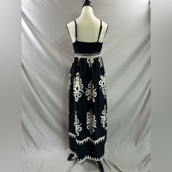 Boho Tribal Print Cami Dress Black/White - Picture 8 of 8